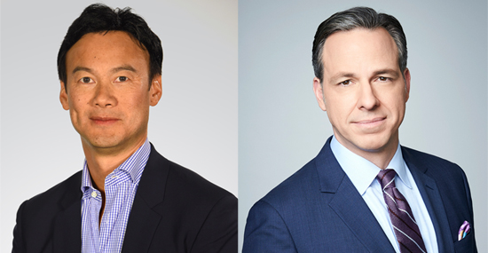 Portraits of Dexter Goei of Altice and Jake Tapper of CNN