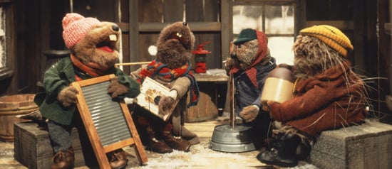 Muppet otters playing instruments in a jug band