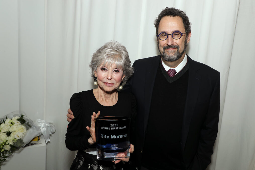 Pictured: Rita Moreno and Tony Kushner. PHOTO by Marion Curtis / StarPix for MoMI