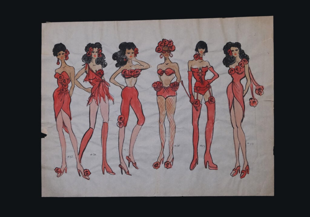 Costume designs for Poppy Girls, <em>The Wiz</em> (1978), 1977. Gift of Tony Walton.  <em>The Wiz</em>'s screenwriter Joel Schumacher began his career in the industry as a costume designer, and made a series of colorful costume designs for the "Poppy Girls" in the film.